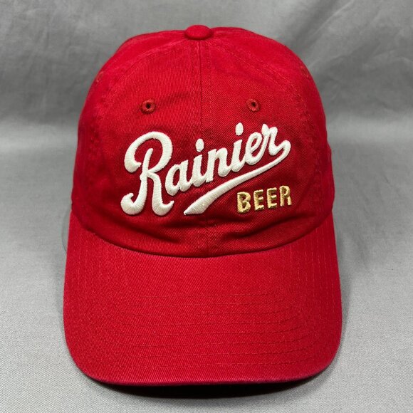 American Needle Other - Rainier Beer American Needle Strapback Hat Red Slouch Adjustable USA Dad Mens